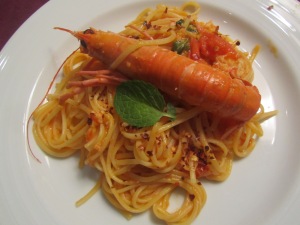 Linguine with Langoustine and Mint